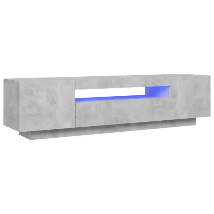 vidaXL Mueble de TV con luces LED 160x35x40 cm, Mueble de Salon, Mueble TV, Mueble TV salon, Mesa de TV, Mueble tele - 1