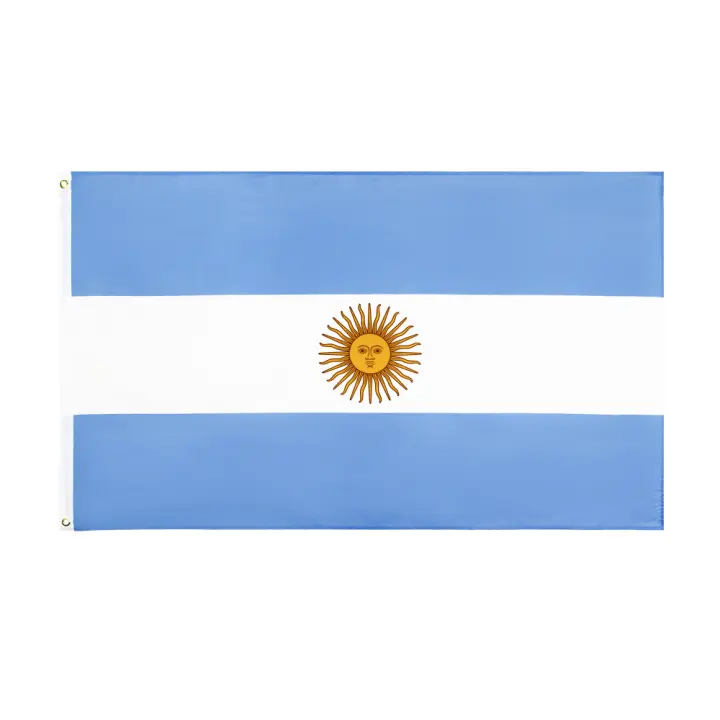 Bandera De Argentina 90x150 CM Para Decoración Material Poliéster Estilo Colgante Fabricada En Super-Tex - 1