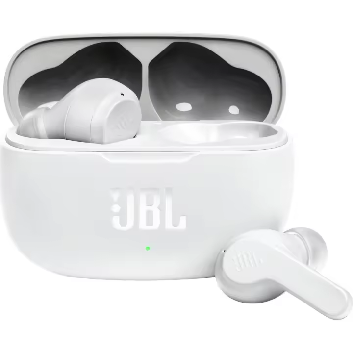 Auriculares True Wireless - JBL Wave 200 TWS, True Wireless, De botón, Bluetooth 5.0, Hasta 20 h, IPX2, Blanco - 1