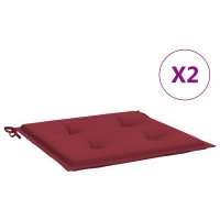 vidaXL Cojines silla de jardín 2 uds tela Oxford 50x50x3 cm Color Verde,  Rojo,  Azul y mas Cojín Decorativo de Asiento Cojines de muebles de salon - details 0