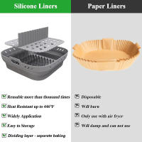 Cesta De Silicona Para Air Fryer Forma Cuadrada Reutilizable Plegable Libre De BPA Moldes De Hornear Accesorios Para AirFryer - details 6