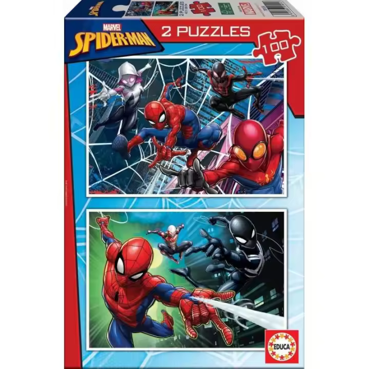 Educa Rompecabezas 100 Piezas Grandes Spider-Man Fácil Manipulación Seguro para Niños +6 Años - 1