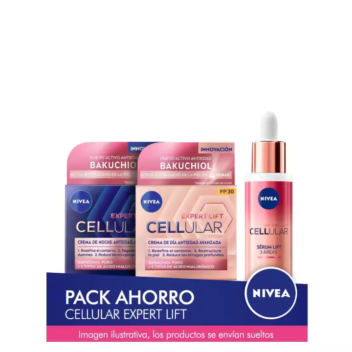 NIVEA cellular expert pack ahorro- contiene crema Filler de día y de noche + Sérum bakuchiol - 1