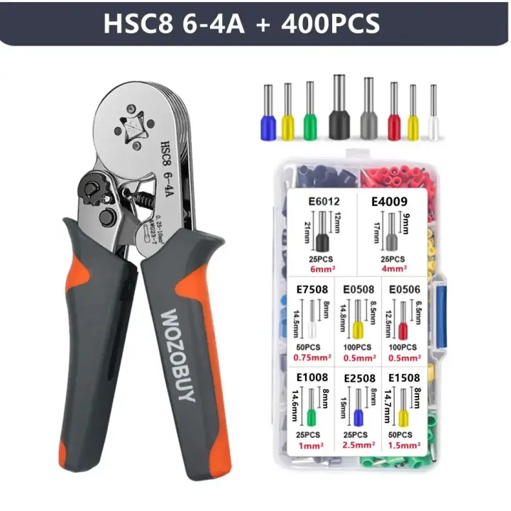 Herramienta De Crimpado De Terminales Ferrules Mini Pinzas Eléctricas HSC8 6-4/6-6(0.25-10mm²/0.25-6mm²) Conexión De Cable Reparación Pinza - 1