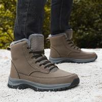 Botas De Nieve Para Hombres Invierno Impermeables Cuero Suela De Goma Talla 39-48 Zapatos De Trabajo Caminantes Cálidos - details 8