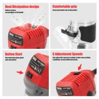 Fresadora Rebajadora de Aluminio Profesional 710W 33,000 RPM - Máquina de Ranurar y Biselar para Carpintería Metálica, Bricolaje y Trabajos de Precisión con Base Estabilizadora - details 6