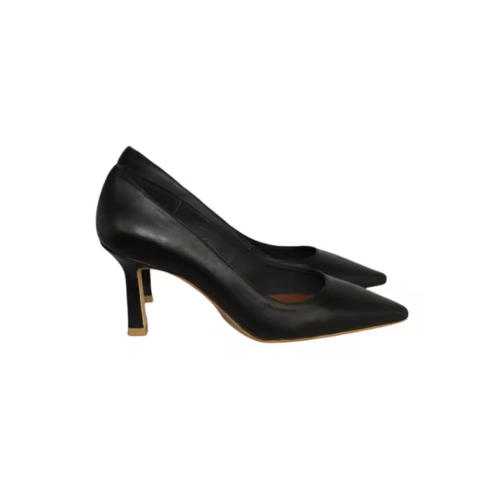zapato stileto escotado con tacon 7cm forro planta y corte exterior  piel - 1