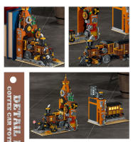 Bloques De Construcción Cyberpunk Con Luz Modelo De Locomotora De Tren Libra De Libros Para Adultos Y Niños Regalo De Cumpleaños DIY Compatible Con Lego - details 4