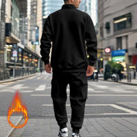 Conjunto Deportivo Casual Para Hombres Verano Otoño Invierno Con Cierre De Cremallera Y Veludo Tejido De Poliéster Talla S a XXXL - details 45