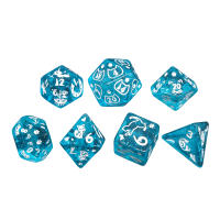 Kit De Dados Poliedros De Doble Color Con Fuente Dorada Para TRPG Y RPG Incluye D20 D12 D10 D8 D6 D4 Juego De Mesa Juguete Para Niños - details 5