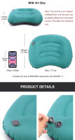 WESTTUNE Almohada Portátil Inflable Ultraligera Para Camping Y Viajes Soporte Para Cuello Y Lumbar Equipo Protector De Descanso Exterior - details 2