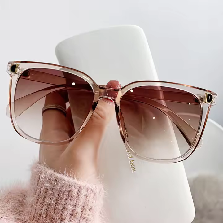 Gafas De Sol Femininas De Moda Diseñador Vintage Cuadradas Polarizadas Tamaños Grandes Con Lentes Gradiente Marca Oculos De Sol - 1