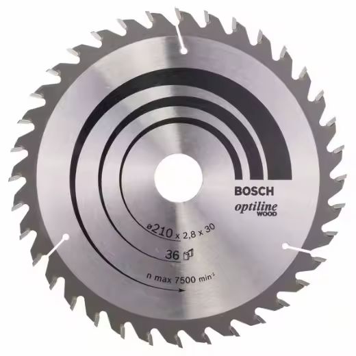 Bosch Professional 2 608 640 622 - Hoja de sierra circular Optiline Wood 210 x 30 2,8 mm, 36 (pack 1) - 1