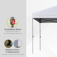 Gazebo de viaje para exteriores 2.95X2.95 M Gazebo plegable con estacas y Cuerdas de traceón, vestido Oxford with Protección UV, ¡ideal para vacaciones en El Jardín! - details 2