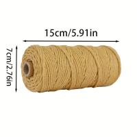 Cordón De Algodón Para Macramé 3mm Colorido 100m DIY Proyectos Embalaje De Regalos Decoración Del Hogar Eco-amigable Resistente - details 1
