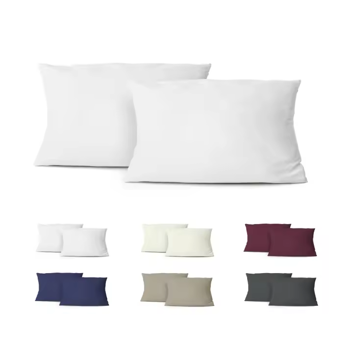 Juego de 2 Fundas Cojin para Cama - Funda Cojin forma de Sobre, Poliéster Transpirable y Suave, Sin Cremallera. - 1