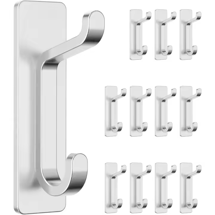Ganchos adhesivos extra Fuertes, para Colgar hasta 6 kg, resistor de metal inoxidable en la Puerta de La Parada - 1