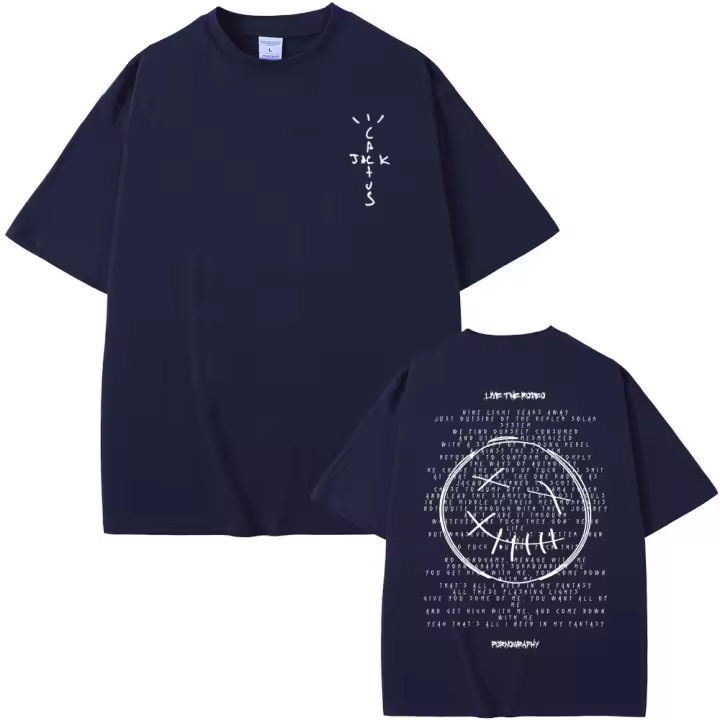 Camiseta Cactus Jack Limitada Para Hombre Y Mujer Algodón Puro Casual Oversize Hip Hop Vintage Manga Corta Estilo Vintage - 1