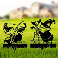 Decoración De Jardín De Hombre De Hierro Elegante Para Jardinería Al Aire Libre Adorno Charismático De Enanos Con Coche - details 7