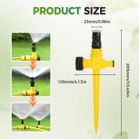 Aspersor de 360°, nuevo aspersor de césped (2025), aspersor de púas ABS ajustable para riego de césped doméstico y agrícola, aspersor automático para jardineros (5) - details 1