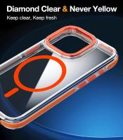 Funda transparente Fuerte a prueba de Golpes con adsorción magnética para APPLE iPhone 16 15 14 13 12 Pro Max Carga magnética Compatible con Magsafe - details 2