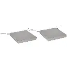 Outsunny Juego de 2 cojines para sillón de jardín, cojines de asiento desenfundables, relleno de 5 cm, tejido de poliéster, medidas 45 L x 45 L cm, gris claro - 1