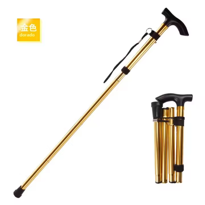 Palo De Caminar Telescopio De Aleación De Aluminio 4 Secciones Antideslizante Para Senderismo Y Escalada En Montañas Para Ancianos - 1