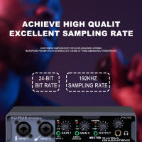 Tarjeta De Sonido BOMGE Mixer USB 24-bit/192KHz Con Potencia Fantasma 48V Caso Metálico Para Guitarristas Cantantes Y Podcasters - details 7