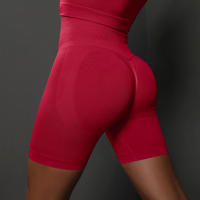 Shorts De Yoga Para Mujer Deporte Cortas De Cintura Alta Sin Costuras Para Gimnasio Y Ciclismo Elevador De Glúteos Fitness - details 38