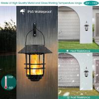 Lámpara Solar Colgante Impermeable Para Exterior Con Lluvia De Lamas LED De Vidrio Grueso Y Acero Inoxidable Para Pared Valla Patio - details 5