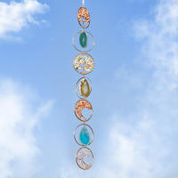 Colgante De Soñador Siete Anillos Colgante De Sol De Cristal Colorido Arcoíris Decoración Para Ventana Interior Coche Jardín Regalo - details 17