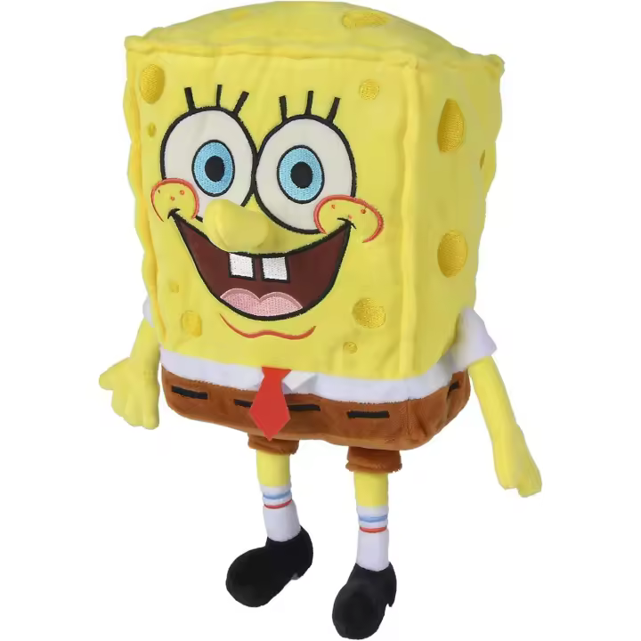 Simba- Peluche Bob Esponja 35cm, Material Suave y Agradable, Relleno 100% Reciclado, Licencia 100% Oficial, Apto para Todas Las Edades (109491002SPB) - 1