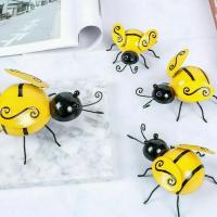 4PCS Adornos De Jardín Con Abeja De Metal Decoración Para Patio Y Exterior Estilo Artístico Accesorios Para Pared 2023 - details 2