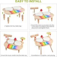 Set De Batería De Madera Para Bebés Juguete Musical Montessori Instrumentos De Percusión Para Niños De 3 a 6 Años - details 24