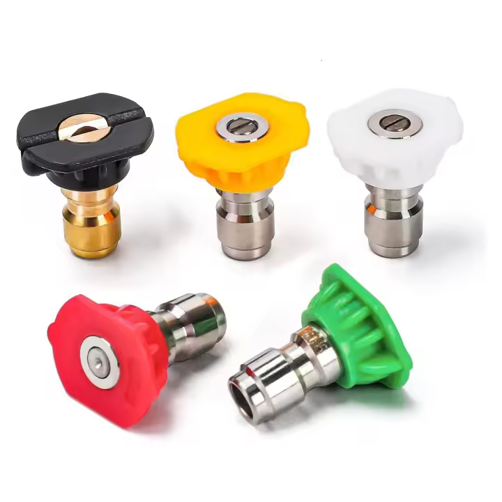5 Pcs Tapa De Rojellera Para Lavadora De Alta Presión Con Conector Rápido 1/4 Grado 0 15 25 40 Jet De Agua - 1