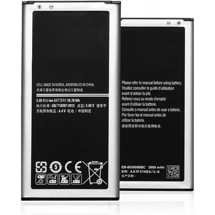 Bateria compatible con Samsung Galaxy S5 ⋆ EB-BG900BBC ⋆ 2800 mAh ⋆ Envío desde España ⋆ Rendimiento fiable ⋆ Recambio ideal ⋆ Larga duración con celdas de calidad - 1