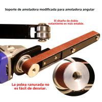Modificador De Máquina De Lijado De Cinta Para Taladro De Ángulo 100/115/125 Herramienta De Modificación De Torno De Madera Meterk - details 2
