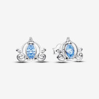 PANDORA Pendulums in halo redondo, regalo para ella, plata de ley in circonita cúbica, con caja de regalo - details 0