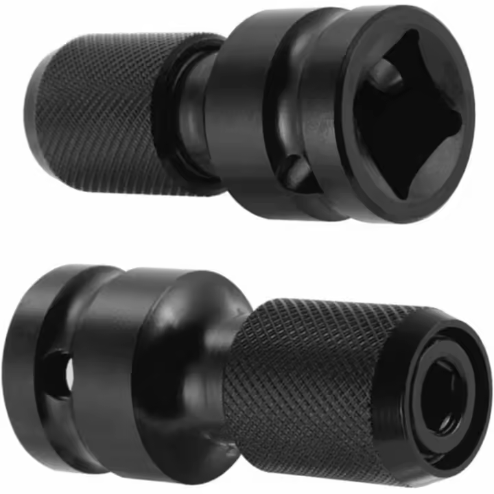 Paquete de 2 adaptadores de vaso hexagonal de 1/2" cuadrado a 1/4", convertidor de mandril de liberación rápida para llave de trinquete de impacto y vaso portapuntas de destornillador - 1