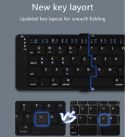 Teclado Bluetooth Plegable BOW Recargable Inalámbrico 2.4G Para iPhone iPad Laptop Desktop Mini Teclado Ergonómico Multifuncional - details 5