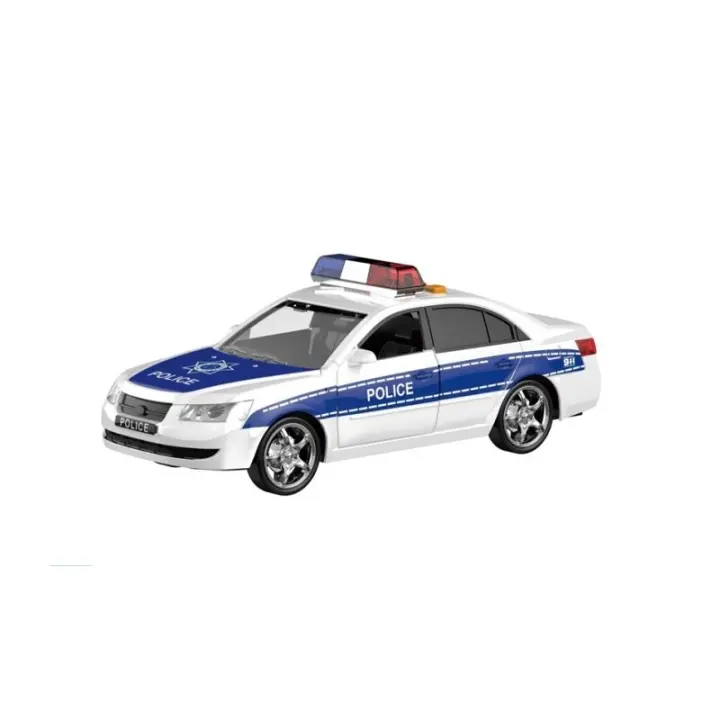 COCHE POLICIA FRICCION LUCES Y SONIDOS ESCALA 1:16 - 1