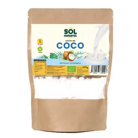 Leche de coco en polvo bio 200g Sol natural - 1