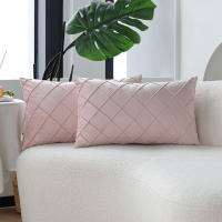 Funda De Cojín Sofá Rosa Suave Estilo Nórdico Decorativo Para Sala De Estar Funda De Almohada De Tela Poliéster Skin-friendly - details 3