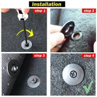 10 Sets De Clips Para Alfombrillas De Coche Universal Negro Soporte De Retención De Alfombrillas De Automóvil Para Panel De Trimmings PVC Negro - details 7
