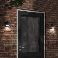 vidaXL Lámpara de pared de exterior aluminio fundido negro Dimensiones 80 x 100 x 240 mm, 80 x 100 x 150 mm - details 1