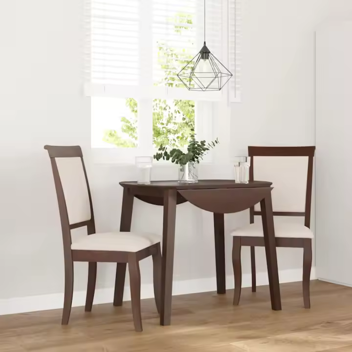 vidaXL Sillas de comedor con cojines 2 uds madera maciza marrón caucho en color Marrón y claro/Blanco y marrón/Natural y claro y más | cómodas modernas ergonómicas para comedor cocina salón hogar - 1