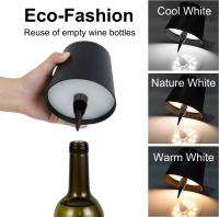 Lámpara De Vino Inalámbrica 3 Colores Y Dimmer Sin Fin Recargable Tipo C Para Botellas De Vino Barra Luz De Escritorio - details 3
