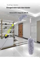 Palo Telescopio De 2.8m Para Aspirar Polvo Artificio Bendible Cepillo De Limpieza Para El Hogar Microfibra No Eléctrico - details 0