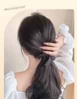 WIGSIN Extension De Cabello Sintético 10 Pulgadas Cola De Caballo Rizada Café Con Cordón Clip in Para Mujeres Peinado Corto Ondulado - details 4