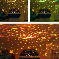 Lámpara De Noche LED Estelar Giratoria Para Dormitorio Infantil Iluminación De Galaxia Y Luna Regalo Para Niños Luz De Cama Rotativa Con Proyector De Estrellas - details 2